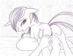  bestiality cutie_mark disembodied_arm equine female feral fingering friendship_is_magic horn human interspecies lyra_(mlp) lyra_heartstrings_(mlp) mammal monochrome my_little_pony pussy unicorn unknown_artist 