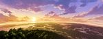  forest horizon landscape mocha_(cotton) nature no_humans ocean original scenery sky sun sunset town water 