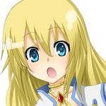  :o blonde_hair collarbone collet_brunel face flask_(pandora) highres long_hair looking_at_viewer open_mouth portrait simple_background solo tales_of_(series) tales_of_symphonia white_background 