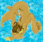 anthro ass_up bedroom_eyes cloudy_hyena covering covering_face female fish lemon_shark looking_at_viewer marine narrowed_eyes nude raised_tail requiem_shark seductive shark shark_tail shell(cloudy_hyena) solo tail