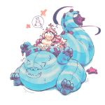 2022 3_toes 4_fingers animate_inanimate anthro belly belly_markings belly_on_ground belly_overhang big_belly biped bodily_fluids bottomless bottomless_anthro bottomless_female bracelet breasts clothed clothing colored_sketch crown digital_media_(artwork) digital_painting_(artwork) dragon english_description fat_neck feet female female_anthro fingers floating_crown fused_mouth hair headgear hi_res huge_belly huge_hips huge_thighs immobile jewelry living_plushie long_hair long_tail markings mid_transformation miluinaoxie morbidly_obese morbidly_obese_anthro morbidly_obese_female mostly_nude mostly_nude_anthro mostly_nude_female mouthless mythological_creature mythological_scalie mythology navel non-mammal_breasts non-mammal_navel obese obese_anthro obese_female orange_hair overweight overweight_anthro overweight_female painting_(artwork) pawpads plushie princess purple_pawpads purple_star royalty scalie shaded simple_background sitting sketch solo star star_accessory star_tail striped_arms striped_body striped_legs striped_markings striped_tail stripes sweat sweaty_belly tail tail_markings tan_body thick_tail thick_thighs thought_bubble toes topless topless_anthro topless_female transformation_through_magic weight_gain white_background wide_hipped_anthro wide_hipped_female wide_hips