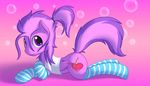  abstract_background bubble bubbles cutie_mark equine feral fur girly hair horse looking_at_viewer male mammal my_little_pony pegasus pink_fur pink_hair pony purple_eyes skipsy skipsy_(character) socks solo sweet_strokes wings 