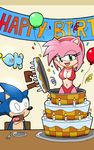  ballons balloons banner bra clothed clothing female green_eyes hair hedgehog lingerie mammal nokcix paint panties sega skimpy skimy sonic_(series) sonic_the_hedgehog underwear 