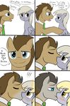  angry balddumborat blonde_hair blush brown_hair comic couple cute depressed derpy_hooves_(mlp) dialog dialogue discorded doctor_whoof_(mlp) doctor_whooves_(mlp) english_text equine female feral friendship_is_magic hair horse kissing male mammal my_little_pony pegasus plain_background pony sad smile straight text white_background wings 