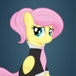  equine female fluttershy_(mlp) friendship_is_magic green_eyes hair horse my_little_pony necktie pegasus pink_hair pony wings yellow_fur 