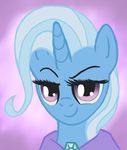  cape diamond equine female feral friendship_is_magic hair horn horse light_blue_body looking_at_viewer mammal my_little_pony pony purple_eyes smile solo trixie_(mlp) two_tone_hair unicorn 