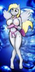  anthro anthrofied apron big_breasts blonde_hair breasts cutie_mark derpy_hooves_(mlp) equine female food friendship_is_magic hair jrvanesbroek mammal muffin my_little_pony pegasus pussy solo wings 