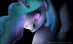  equine female feral friendship_is_magic glowing grin hair horn horse liara-chan mammal multi-colored_hair my_little_pony plain_background pony princess princess_celestia_(mlp) purple_eyes rape_face royalty solo winged_unicorn wings 