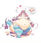 2022 3_toes 4_fingers animate_inanimate anthro bar_emanata belly belly_overhang beverage beverage_can big_belly big_breasts biped black_emanata blue_clothing blue_legwear blue_magic blue_stockings bodily_fluids bottomless bottomless_anthro bottomless_female bracelet breasts burger clothed clothing colored colored_sketch digital_media_(artwork) digital_painting_(artwork) dipstick_ears dragon ear_markings emanata english_description english_text fast_food fat_neck feet female female_anthro fingers flying_sweatdrops food fused_mouth grease hair hi_res holding_beverage holding_burger holding_disposable_cup holding_food holding_object jewelry leg_markings legwear living_plushie long_hair long_tail magic markings mid_transformation miluinaoxie mostly_nude mostly_nude_anthro mostly_nude_female multicolored_ears mythological_creature mythological_scalie mythology navel non-mammal_breasts non-mammal_navel obese obese_anthro obese_female orange_hair overweight overweight_anthro overweight_female painting_(artwork) patch_(fabric) pattern_clothing pattern_legwear pattern_stockings plush_transformation plushie plushie_transformation princess purple_star question_mark royalty scalie seam_(sewing) shaded simple_background sketch socks_(marking) solo standing star star_accessory star_tail stockings striped_clothing striped_legs striped_legwear striped_markings striped_stockings striped_tail stripes sweat sweatdrop tail tail_markings tan_body tan_ears tan_tail text thick_tail thick_thighs toes topless topless_anthro topless_female transformation_through_magic wcdonald&#039;s weight_gain white_background wide_hipped_anthro wide_hipped_female wide_hips