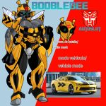 autobot big_breasts black_body blue_eyes breasts bumblebee_(transformers) car female genitals hasbro hi_res humanoid machine mask model_sheet robot robot_humanoid solo spanish_text takara_tomy text transformers vehicle vulva wannapossums