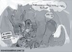 algebra anthro anthro_on_feral bestiality big_penis claws dialogue dominant dominant_feral dominant_male dragon duo erection feral formula fur genitals hi_res horn humanoid_genitalia humanoid_penis interspecies larger_feral larger_male male male/male male_anthro male_feral male_on_anthro male_on_feral mammal monochrome mythological_creature mythological_scalie mythology nude penis penis_size_difference redishdragie scalie simple_background size_difference smaller_anthro smaller_male tail teeth text tongue wings