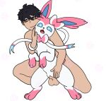 balls bestiality black_hair black_nose blue_eyes bow_tie duo eeveelution feet female female_feral female_penetrated feral feral_penetrated fur generation_6_pokemon genitals hair hi_res human human_on_feral human_penetrating humanoid_genitalia humanoid_vulva interspecies male male/female male_human male_penetrating male_penetrating_female mammal nintendo nude open_mouth passey_voppy penetration penile penile_penetration penis penis_in_vagina pink_ears pink_feet pokemon pokemon_(species) sex simple_background smile sylveon vaginal vaginal_penetration vulva white_body white_fur