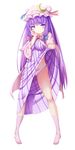  blush breasts coat crescent dress dress_lift embarrassed hair_ribbon hak hand_on_own_cheek hat large_breasts long_hair looking_at_viewer midriff no_shoes open_clothes open_coat panties patchouli_knowledge pigeon-toed purple_dress purple_eyes purple_hair purple_panties ribbon socks solo standing striped striped_dress striped_legwear touhou underwear vertical-striped_legwear vertical_stripes very_long_hair wide_sleeves 
