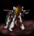  bleeding blood creepy dark_theme equine female feral friendship_is_magic hair horse looking_at_viewer mammal motch multi-colored_hair my_little_pony nightmare_fuel pegasus pony rainbow_dash_(mlp) rainbow_hair solo standing undead wings zombie 