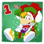 1:1 2020 4_fingers artist_name bell_hat big_nose black_eyebrows blonde_hair border christmas christmas_clothing christmas_headwear christmas_present clothing colored digital_drawing_(artwork) digital_media_(artwork) english_description english_text eyebrows fingers floating_hands floating_head floating_torso footwear full-length_portrait gift gift_tag green_background hair happy hat headgear headwear holidays hoodie humanoid kerchief looking_at_viewer male male_humanoid neckerchief neckwear no_pupils not_furry number open_mouth open_smile portrait purple_clothing purple_eyes purple_hoodie purple_topwear raygirl rayman rayman_(series) raypeople_(rayman) red_kerchief red_neckerchief red_tongue santa_hat shaded shoes simple_background sitting smile smiling_at_viewer solo sparkles teeth text tongue topwear ubisoft white_border yellow_clothing yellow_footwear yellow_shoes