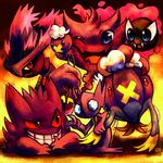  blue_eyes cute drifblim drifloon fur gastly gengar haunter haychel looking_at_viewer mismagius nintendo pok&#233;mon pok&eacute;mon purple_body purple_fur red_eyes sableye video_games 