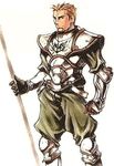  armor blonde_hair concept gauntlets lance lavitz_slambert male male_focus official_art polearm silver_armor sony spear the_legend_of_dragoon weapon 