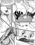  &lt;3 after_sex age_difference anthro areola big_breasts breasts canine cleavage comic dialogue english_text erect_nipples erection female fox lagomorph male miles_prower milf monochrome mother nipples penis precum rabbit rubbing saliva sammy_stowes sega sonic_(series) vanilla_the_rabbit young 