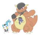  accessory ambiguous_anthro ambiguous_gender anthro black_body black_bracelet black_choker black_jewelry black_necklace black_tailband blue_body blue_eyes blue_fur bracelet brown_body choker claws clothing dendollae fur furgonomics generation_1_pokemon generation_4_pokemon gesture grey_clothing grey_eyes grey_hat grey_headwear grey_shirt grey_topwear group hand_gesture hat headgear headwear jewelry kangaskhan looking_at_viewer narrowed_eyes necklace nintendo pachirisu pokemon pokemon_(species) pouch_(anatomy) red_eyes shirt simple_background smile snaggle_teeth spiked_bracelet spiked_choker spiked_tailband spikes tail tail_accessory tailband thumbs_down topwear trio white_background white_body white_fur yellow_body yellow_cheeks 