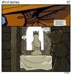 age_difference anthro asking asking_another bed bedroom clothing crown dialogue disney doorway duo etiquette eyes_closed felid feline female flashback furniture gem gold_(metal) gold_crown headgear hi_res lion male mammal mother_(lore) mother_and_child_(lore) mother_and_son_(lore) older_anthro older_female pantherine parent_(lore) parent_and_child_(lore) parent_and_son_(lore) prince_john queen robin_hood_(disney) royalty sash sir_paulus sitting son_(lore) standing stone_floor stone_wall timid wall_(structure) white_clothing white_sash window wooden_post younger_anthro younger_male