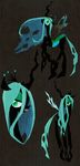 changeling crown equine fangs female feral friendship_is_magic fur green_eyes green_hair hair horn horse mammal miga my_little_pony queen_chrysalis_(mlp) simple_background unknown_artist wings 