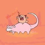  asads cartoon cleffa dark_clefita duo fur humor nintendo normal pink pink_fur plain_background pok&#233;mon pok&eacute;mon slowpoke video_games wild 