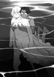 breast_grab breasts clothing digital_media_(artwork) duo edward_(starfleetrambo) eyebrows female fin hair hand_on_breast hi_res historical_clothing historical_western_clothing human male male/female mammal marine merfolk monochrome oarfish oarfish_merfolk oskar_(starfleetrambo) partially_submerged scales siren siren_and_scientist sketch split_form starfleetrambo tail trans_(lore) trans_man_(lore) water