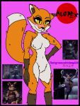  3:4 alopex_(tmnt_2012) anthro black_border blush border breasts canid canine chest_tuft crotch_tuft featureless_breasts featureless_crotch female fox hi_res looking_at_viewer mammal nude small_waist smile solo thatgreencahtdawg420 tuft wide_hips 
