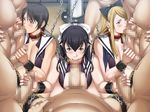  3girls bangs black_hair blonde_hair blue_eyes blush bottomless bow breasts brown_eyes censored chains clothed_female_nude_male collar double_handjob empress empress_(studio) fat fat_man fellatio game_cg group_sex hair_bow hair_ornament handjob heavily_censored himeno_yuria indoors kneeling kuryuu_hazuki large_breasts lewdness long_hair mosaic_censoring multiple_girls nipples nishina_eri no_bra no_panties nude on_floor open_clothes open_shirt oral orgy penis sailor_collar school_uniform sei_shoujo sex shackle shackles shirt short_hair sitting slave socks standing tears thighhighs wrist_cuffs 