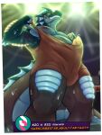 aktiloth animal_genitalia anthro belly bodily_fluids bruised bulge claws clothed clothing clothing_pull dragon erection erection_under_clothing fighting_ring frill_(anatomy) genital_fluids genitals grin grinning_at_viewer head_crest head_frill hi_res leaking_precum lights looking_at_viewer looking_down low-angle_view male multicolored_body musk musk_cloud musky_armpit mythological_creature mythological_scalie mythology partially_clothed pecs penis penis_tip precum precum_on_own_penis precum_on_penis scales scalie slightly_chubby slightly_chubby_anthro slightly_chubby_male smile smiling_at_viewer spotlight subscribestar subscribestar_logo subscribestar_username sweat sweatdrop sweaty_body tail tail_frill teeth thick_thighs wardrobe_malfunction wrestler wrestling_clothing wrestling_singlet