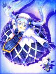  animal beret blue_bow blue_dress blue_eyes blue_gloves blue_hair blue_tabard bow braid capelet clothed_animal commentary_request dress floating_hair from_above full_body gloves hair_between_eyes hair_bow hair_ornament hat hatsune_miku highres light_bulb_hair_ornament long_hair looking_up mimimix musical_note musical_note_hair_ornament musical_note_print open_hands open_mouth outdoors outstretched_arms print_tabard rabbit rabbit_yukine shadow smile snow snowflake_in_eye snowflake_print snowflakes snowing spread_arms standing tabard treble_clef twintails very_long_hair vocaloid white_capelet white_hat yuki_miku yuki_miku_(2021) 