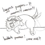 1:1 2025 baby_talk birth black_and_white bodily_fluids broken_english comic crying digital_drawing_(artwork) digital_media_(artwork) english_text female female_feral feral fluffy_pony fluffy_pony_(species) genital_fluids hair hair_over_eye hi_res labor_pains mammal monochrome motion_lines open_mouth pain pained_expression screaming side_view solo sweat tail tail_motion tailwag tears text vaginal_fluids yellowcottoncandy030