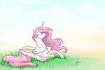 female feral friendship_is_magic hair horn horse mammal multi-colored_hair my_little_pony pony princess princess_celestia_(mlp) royalty solo valkyrie-girl winged_unicorn wings 