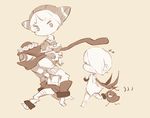  animal_hood breath_of_fire breath_of_fire_v cat_hood cathood hood lin mota nina_(breath_of_fire_v) piggyback short_hair simple_background tail wings 