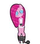  alpha_channel anthro anthrofied ball_and_chain black-jenny blue_eyes bound clothing equine female friendship_is_magic horse looking_at_viewer mammal my_little_pony pinkamena_(mlp) pinkie_pie_(mlp) plain_background pony restrained solo transparent_background 