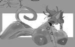 2026 anthro arm_tattoo backlighting big_breasts blush bodily_fluids body_blush breast_blush breasts butt calico_cat cate_meowdy digital_drawing_(artwork) digital_media_(artwork) domestic_cat epic_games eyes_closed felid feline felis female fortnite glistening glistening_body glistening_skin greyscale huge_breasts light lighting lying mammal markings monochrome nude nude_female on_side open_mouth shaded simple_background sketch solo sweat sweaty_breasts tail tail_markings tattoo userpagani