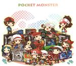  6+girls backwards_hat bad_id bad_pixiv_id bandana baseball_cap beanie blue_(pokemon) bosutafu chibi crystal_(pokemon) dual_persona gold_(pokemon) haruka_(pokemon) hat hikari_(pokemon) holding holding_poke_ball kotone_(pokemon) kouki_(pokemon) multiple_boys multiple_girls poke_ball poke_ball_(generic) pokemon pokemon_(game) pokemon_bw pokemon_dppt pokemon_frlg pokemon_gsc pokemon_hgss pokemon_rse red_(pokemon) red_(pokemon_frlg) sitting smile touko_(pokemon) touya_(pokemon) twintails yuuki_(pokemon) 