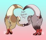 absurd_res accessory addison_rodgers addy_otter after_anal after_sex anal_orgasm anthro anus ashcinderwolf asian_small-clawed_otter big_butt bodily_fluids bow_ribbon breath butt butt_grab chastity_device chastity_piercing clothing colored_nails cum cum_in_ass cum_inside duo ejaculation female female/female footwear footwear_only gaping gaping_anus genital_fluids genital_piercing genitals hair_accessory hair_bow hair_ribbon hand_on_butt hands-free heart_symbol hi_res high_heeled_sandals high_heels high_heels_only holidays lactating leaking_cum leaking_milk looking_at_viewer looking_back looking_pleasured mammal mostly_nude mustelid nails orgasm otter panting piercing ribbons river_otter romantic romantic_couple sandals shoes spread_anus spreading sunny_the_otter tail thick_tail thick_thighs valentine's_day wide_hips