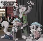 absurd_res alternative_fashion anthro arctic_wolf bad_religion balls bodily_fluids bottomwear canada_lynx canid canine canis clothed clothing collar cum cum_from_nose cum_in_mouth cum_in_nose cum_inside digital_media_(artwork) disney duo ear_piercing electronics erection felid feline fellatio fuf fur genital_fluids genitals grey_body grey_fur hair hi_res korn legwear lynx male male/male male_penetrated male_penetrating mammal metallica microphone open_mouth oral pantera pawbert_lynxley penetration penile penis piercing public public_sex punk raaf_helder_(character) sega sex shadow_the_hedgehog singing smile sonic_the_hedgehog_(series) system_of_a_down tagme tail text tongue topwear whiskers white_body white_fur wolf zootopia