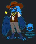 4chan_anon 5_fingers adoption after_transformation ambiguous_gender anthro avian avian_arms avian_feet beak belt belt_buckle bioluminescence biped bird black_body black_eyes black_feathers black_fur blue_beak blue_body blue_eyebrows blue_feathers blue_fur blue_hair boss_monster_(undertale) bottomwear brown_body brown_hair buckle claw_fingers claws clothed clothing clover_(undertale_yellow) cowboy_hat digital_media_(artwork) duo english_text eyebrows eyelashes feather_hair feather_hands feathered_wings feathers feet female female/ambiguous finger_claws fingers fur glowing group hair hat headgear headwear heart_symbol hi_res human looking_at_viewer male male/female mammal martlet_(undertale_yellow) martlet_(zenith_form) monster mother_(lore) mother_and_child_(lore) neutral_expression pants parent_(lore) parent_and_child_(lore) pseudo_hair pupils scarf shirt simple_background slit_pupils solo soul soul_(undertale) talons text toes topwear transformation tuft undertale undertale_(series) undertale_yellow unknown_artist wings yellow_eyes yellow_sclera