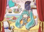  :3 ahoge animalization aqua_hair argyle argyle_background balloon bird birdcage boots cage cat chibi couch curtains detached_sleeves fishbowl food goggles goggles_on_head gumi hatsune_miku headset highres ice_cream ichinose_natsuki kagamine_len kagamine_rin kaito kamui_gakupo long_hair megurine_luka meiko musical_note necktie open_mouth outstretched_arm sitting skirt solo stuffed_animal stuffed_toy teddy_bear thigh_boots thighhighs twintails very_long_hair vocaloid window wooden_floor 