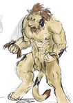  digitigrade feline fur_loss latex lion male mammal muscles rubber rwolf shocked sketch standing transformation 