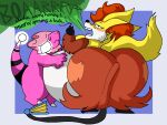  4:3 blush blush_lines bovid burp_cloud burping canid canine caprine delphox duo female female/female fennec_fox flaaffy fox generation_2_pokemon generation_6_pokemon glowing glowing_tail hose hose_in_butt hose_inflation hugging_belly inflation mammal mature_female movieunleashers nintendo pokemon pokemon_(species) pump rear_view scar self-harm_scars sheep skyhighbaa tail true_fox 