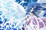  air feathers japanese_clothes kanna kannabi_no_mikoto key long_hair wings 