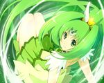  cure_march green green_eyes green_hair green_skirt long_hair looking_at_viewer magical_girl midorikawa_nao ponytail precure skirt smile_precure! solo tiara wara_(warapro) 