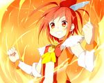  choker cure_sunny fire hino_akane_(smile_precure!) magical_girl orange_(color) orange_choker precure red_eyes red_hair short_hair smile_precure! solo wara_(warapro) 