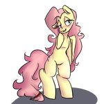  blush clitoris ct cutie_mark equine female feral fluttershy_(mlp) friendship_is_magic hair horse long_hair mammal my_little_pony pegasus pink_hair plain_background pony pussy solo standing transparent_background wings 