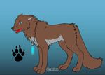  alpha_and_omega blue_eyes canine female feral glow_light mammal pawprint plain_background sweets wolf wyndbain 