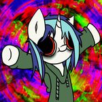  animated blue_hair efrejok equine female friendship_is_magic hair hoodie horn horse mammal multi-colored_hair my_little_pony pony red_eyes solo two_tone_hair unicorn vinyl_scratch_(mlp) 