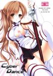  asuna_(sword_art_online) breasts cleavage nipples sword_art_online tagme text thighhighs 